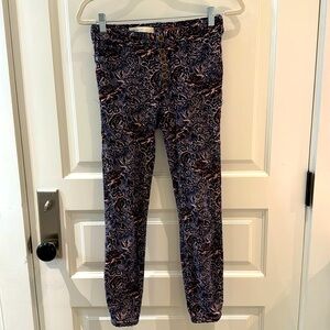 Anthropologie Pilcro stretch velvet skinny jeans
